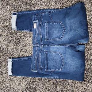 sz 12 Womens Juicy Couture Stretch Capri Ankle Blue Jeans Mid Waist Skinny Crop